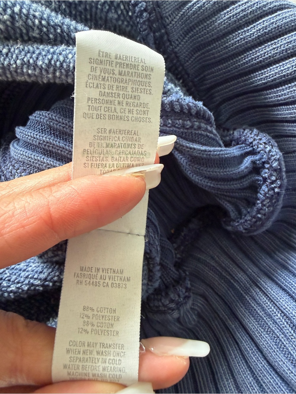 aerie faded blue checkerboard graphic crewneck - Picture 4 of 5